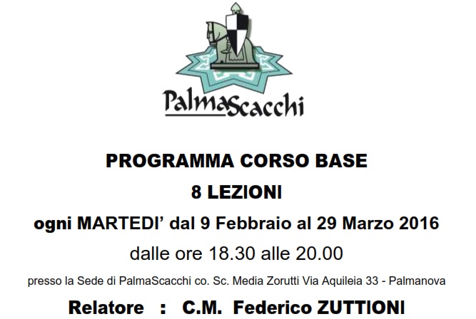 Corso base di scacchi