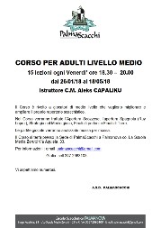 Corso adulti gennaio maggio 2018