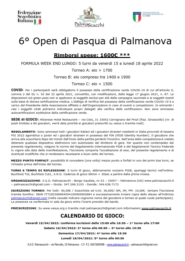 VI Open Pasqua Palmanova