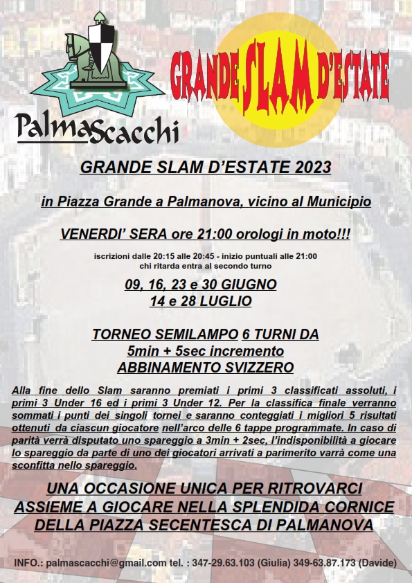 Grande Slam Estate 2023 Palmanova