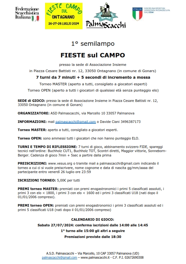 Fieste sul Campo Ontagnano 2024