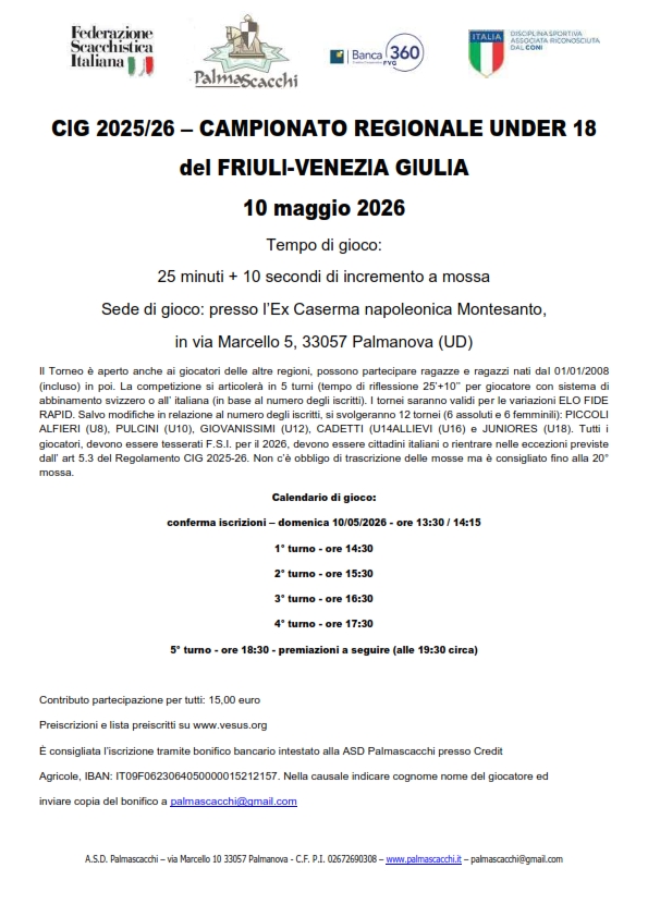 Campionato Regionale Giovanile di Scacchi
